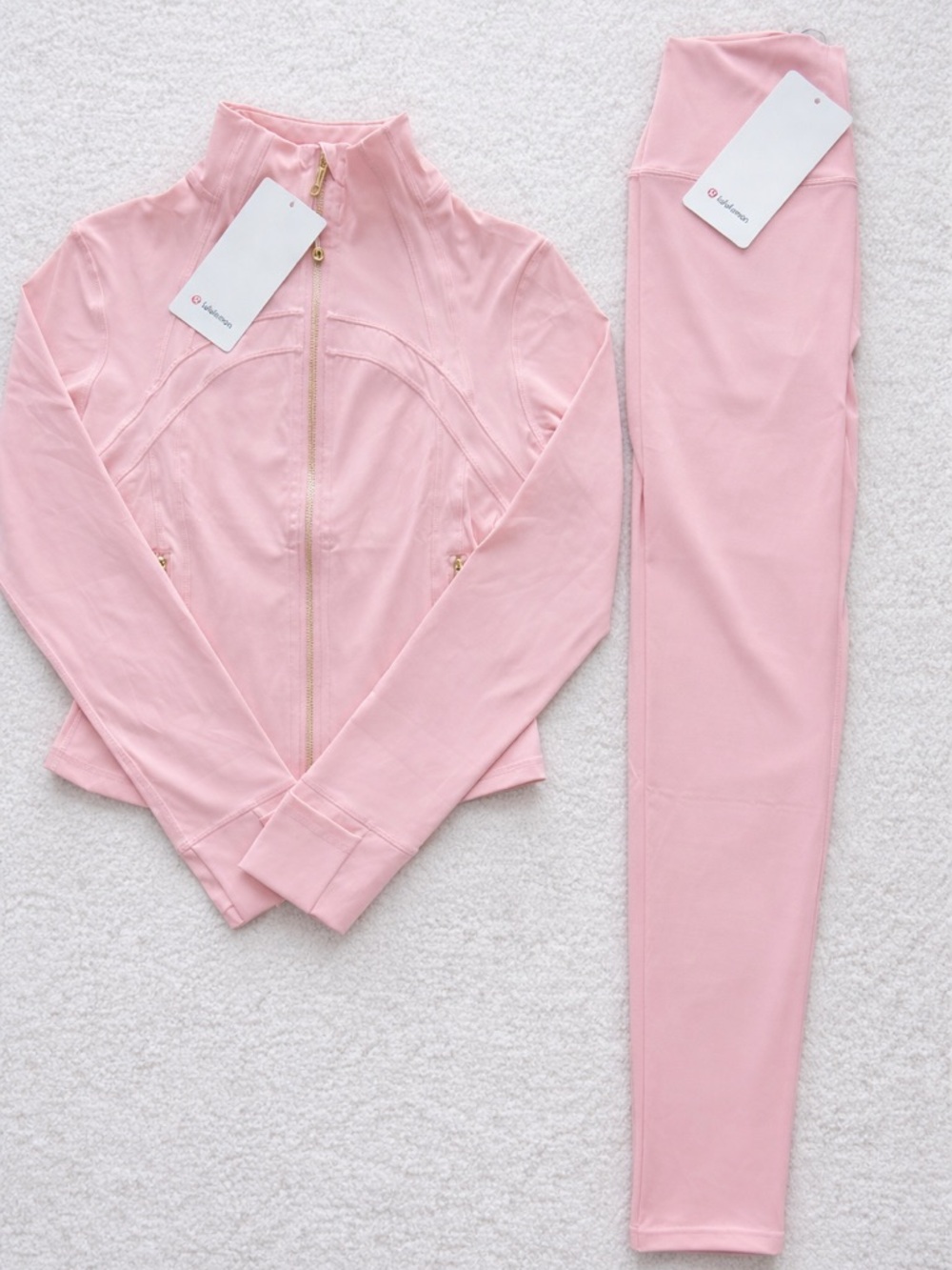 Lululemon Pink Define Jacket + Align Leggings Set Size 6 NWT